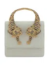 Roberto Cavalli Roar Handbag In White