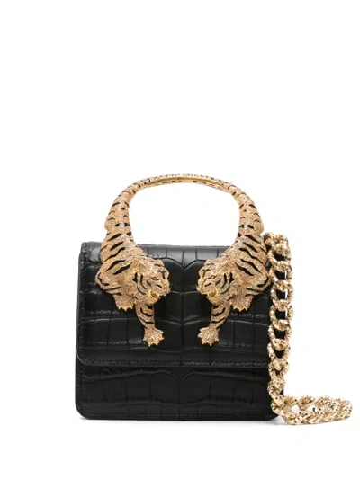 Roberto Cavalli Leather Bag In Black
