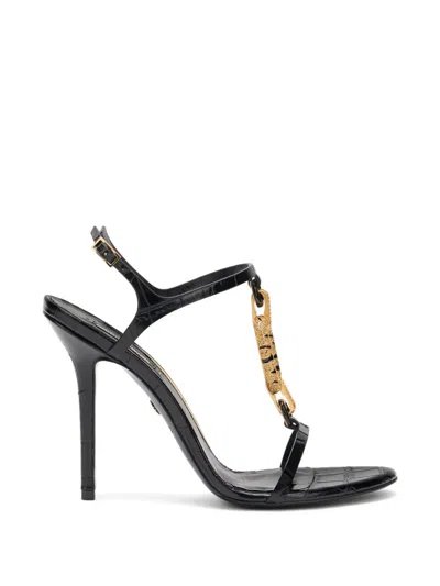 Roberto Cavalli Roar Sandals In Black