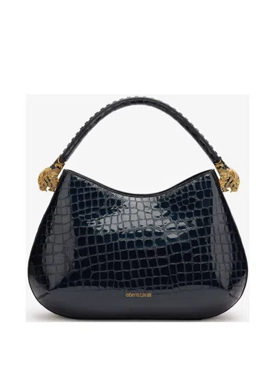 Roberto Cavalli Roar Shoulder Bag In Black