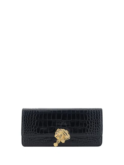 Roberto Cavalli Roar Shoulder Bag In Nero 191101