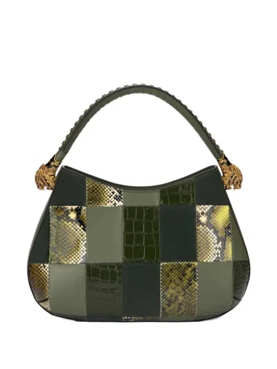 Roberto Cavalli Roar Tote Bag In Green