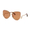 Roberto Cavalli Glamorous Goldtone Aviator Sunglasses