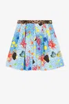 Roberto Cavalli Sea-motif Pleated Skirt