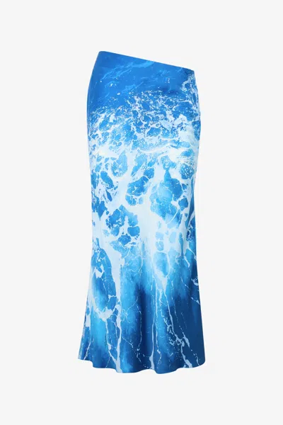 Roberto Cavalli Rock Mit Stretto Di Messina Print In Blue