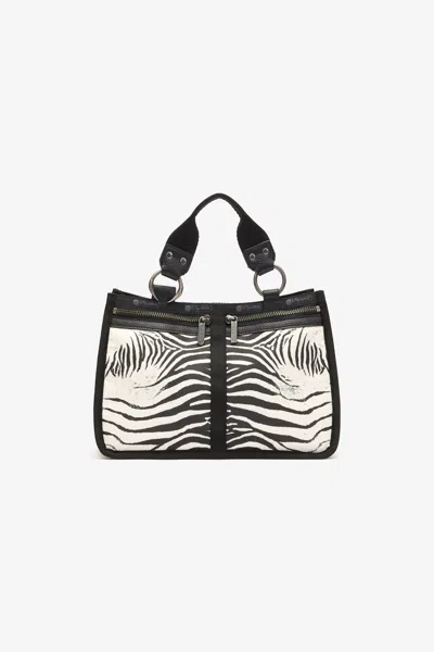 Roberto Cavalli Roma Bag In Black/white