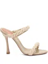 Roberto Cavalli Rope-detail Heeled Sandals In 中性色