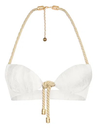 Roberto Cavalli Rope-detailing Top In Ivory