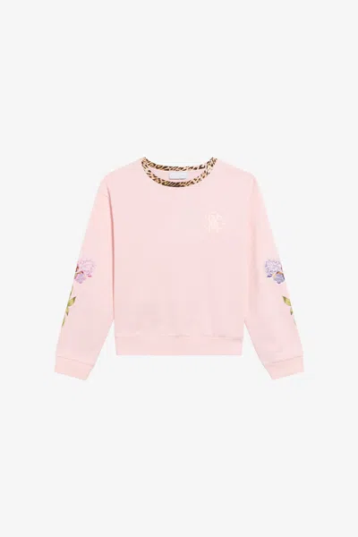 Roberto Cavalli Rosa Baumwoll-sweatshirt In Neutral