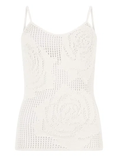 ROBERTO CAVALLI ROSE CUT-OUT TOP