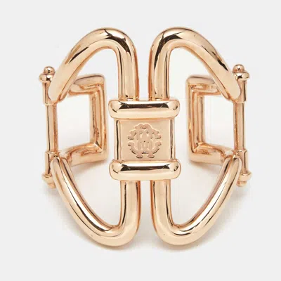 Roberto Cavalli Rose Gold Tone Cuff Bracelet