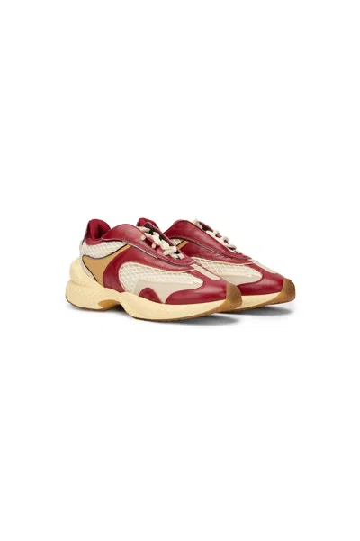 Roberto Cavalli Rote Serpentine Sneaker In Red