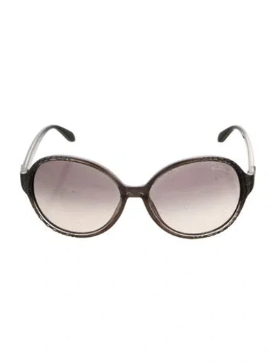 Pre-owned Roberto Cavalli Round Gradient Sunglasses In Brown