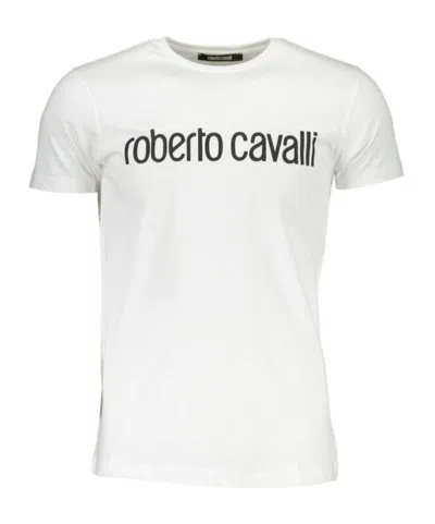 Roberto Cavalli Round-necked Logo T-shirt In White
