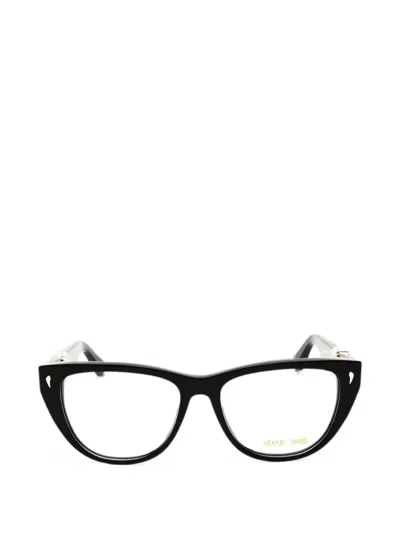 Roberto Cavalli Round-frame Glasses In Black