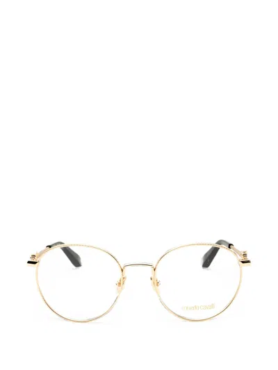 Roberto Cavalli Round-frame Glasses In Gold