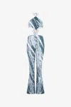 Roberto Cavalli Rubane Print Jumpsuit In Blue
