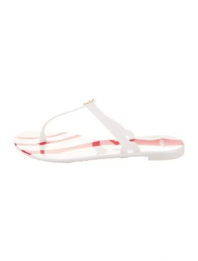 Pre-owned Roberto Cavalli Rubber Flip Flops In White