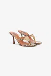 Roberto Cavalli Sandal With Shell Embellishment In Brown