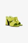 ROBERTO CAVALLI SANDALS WITH MONOGRAM MIRROR SNAKE