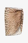 Roberto Cavalli Sarong Leopard Print In Light Brown