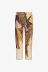 Roberto Cavalli Savage Print Jeans In Brown