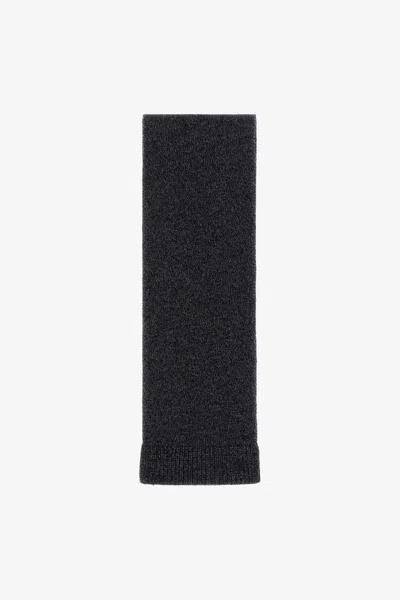 ROBERTO CAVALLI GREY SCARF WITH MONOGRAM RC