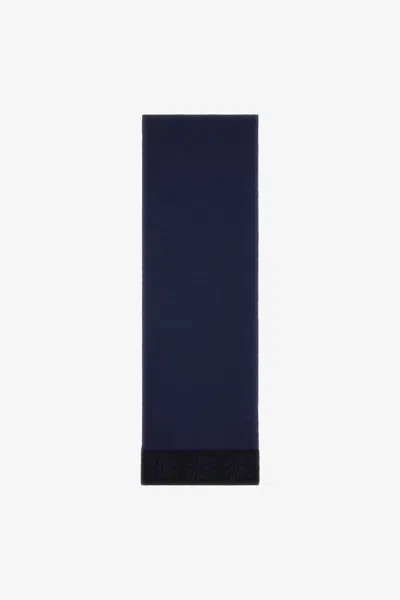Roberto Cavalli Scarf With Monogram Rc In Dark Blue