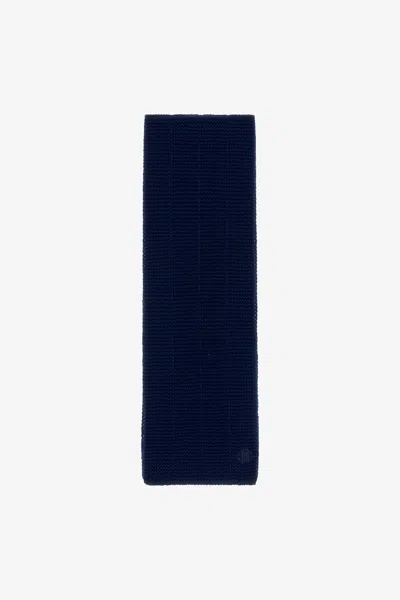 Roberto Cavalli Scarf With Monogram Rc In Dark Blue