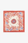 Roberto Cavalli Scarf With Zebra Pattern And Mirror Snake Monogram In Red-white