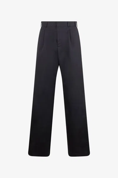 Roberto Cavalli Schwarze Hose Schlangenstickerei In Blue