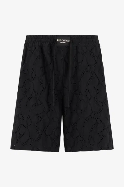 Roberto Cavalli Black Trousers Bermuda
