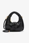 Roberto Cavalli Schwarze Schultertasche Mit Schlangenmotiv In Black