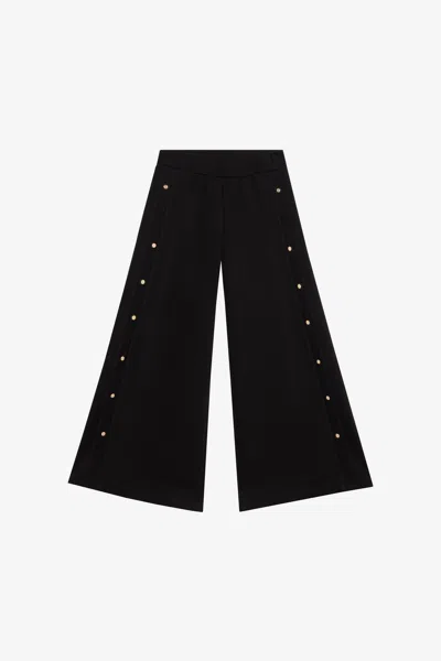 Roberto Cavalli Kids' Schwarze Wide-leg-hose In Black