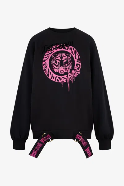 Roberto Cavalli Schwarzes Sweatshirt In Black