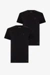 Roberto Cavalli Black Underwear T-shirt Two-pack In Black
