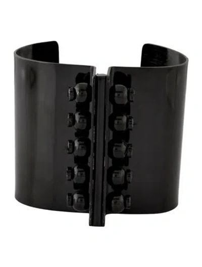 Pre-owned Roberto Cavalli Screw Cuff Bracelet, 6.5" In Multicolor