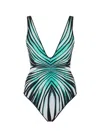 Roberto Cavalli Ray Of Sea Print One-piece Swimsuit