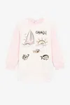 Roberto Cavalli Seascape-print Logo Sweatshirt In Pink