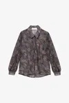 Roberto Cavalli Seidenhemd Mit Python-print In Gray
