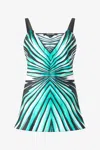 Roberto Cavalli Ray Of Sea Print Silk Top