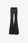 Roberto Cavalli Semi-transparent Lace Trousers In Black