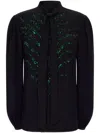 Roberto Cavalli Sequin-embellished Blouse In Black