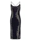 Roberto Cavalli Sequin-embellished Cross-back Dress In Black
