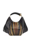Roberto Cavalli Sequin-embellished Shoulder Bag In Black