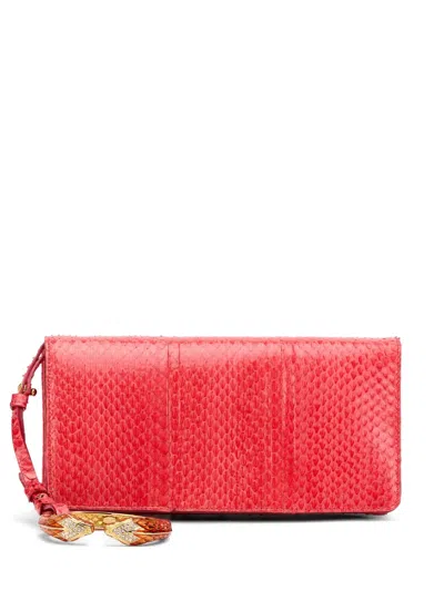 Roberto Cavalli Serpentine Bangle-handle Clutch Bag In Pattern