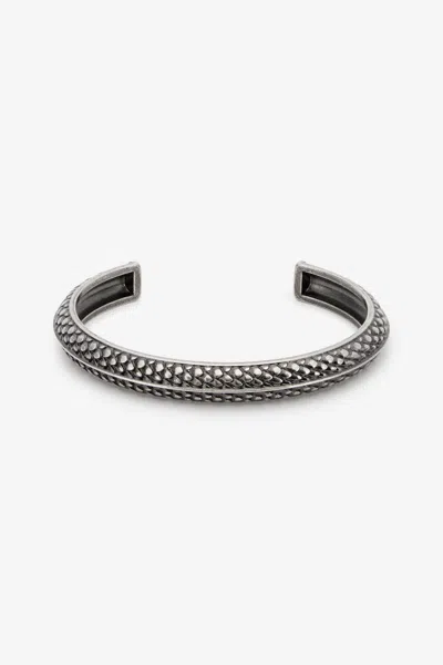 Roberto Cavalli Serpentine Bracelet In Palladium Old