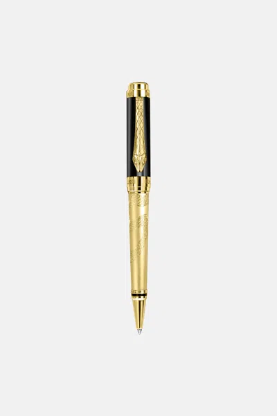 Roberto Cavalli Serpentine Ballpoint Pen In Gold