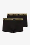 Shop Roberto Cavalli Set Aus Zwei Boxershorts Mit Logoband In Black