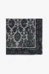 Roberto Cavalli Shawl With Brocade Print In Black & White